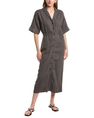 Faherty Topanga Drape Linen-Blend Shirtdress