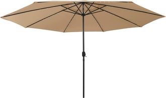 vidaXL Sombrilla De Jard&iacute;n Con Luces Led Gris Taupe 400 Cm Vidaxl