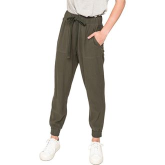 Gibsonlook Linen Joggers in Olive at Nordstrom Rack, Size X-Small