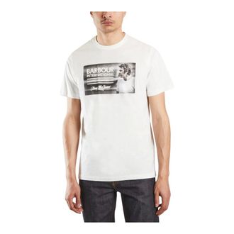 Barbour Hombre, Camisetas, Blanco, Talla: L