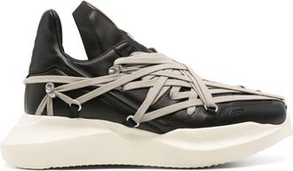 Rick Owens Megalace Geth Runner sneakers - men - Calf Leather/Rubber/Calf Leather - 41 - Black