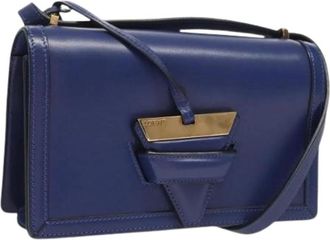 Loewe Pre-owned Cross Body Bags, female, Blue, Size: ONE SIZE Pre-owned Leather Shoulder Bag