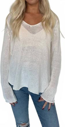 Wooden Ships Shirt Tail Collar Top In Breaker White