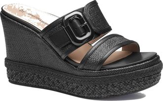 Johnston & Murphy Womens Addison Buckle-Strap Wedge