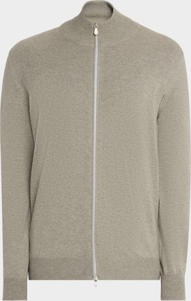 Brunello Cucinelli Mens Cashmere Knit Full-Zip Sweater