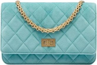 Chanel Pre-owned Wallet on Chain - Dames - Vintage Schoudertas - Blauw - ONE Size - Vintage