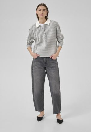 MY ESSENTIAL WARDROBE Blouse met lange mouwen KlaraMW Loose fit white blue