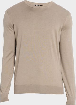 Ermenegildo Zegna Men & apos;s Cashseta Cashmere and Silk Crewneck Sweater