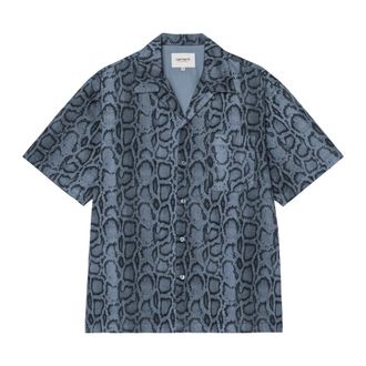 Carhartt Work in Progress S/S Snake Camo Shirt - Heren - Korte mouwen Overhemden - Veelkleurig - M - Katoen - Overhemden