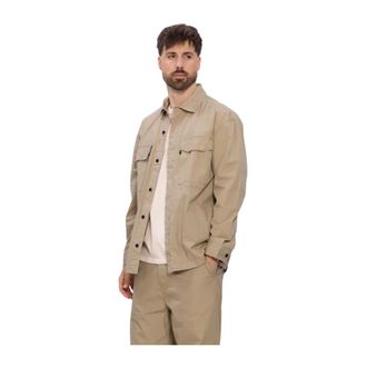 Butcher of Blue Heren, Overhemden, Beige, Maat: XL Katoen