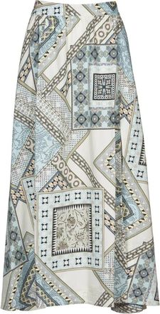 Etro Bohemian Patchwork Rok - Dames - Midirokken - Grijs - 2XS - Katoen - Rokken