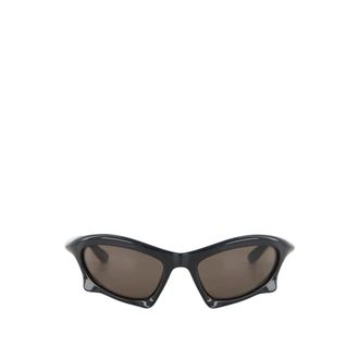 Balenciaga Accessoires, Dames, Zwart, ONE Size, Leer, Zwarte Vleermuisvormige Zonnebril