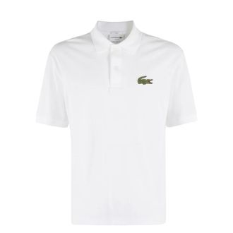 Lacoste Polo Shirts, male, White, Size: S Pique Polo Shirt