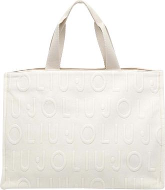 Liu Jo White Logo Tote Bag