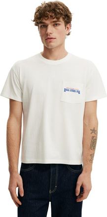 Cotton On Mens Fitted Graphic T-Shirt in Vintage White Real Steel at Nordstrom, Size X-Small