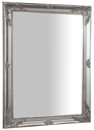 Biscottini International Biscottini - Espejo De Pared De Colgar Vertical/horizontal 62x3x82 Cm Acabado Con Efecto Plata Envejecido