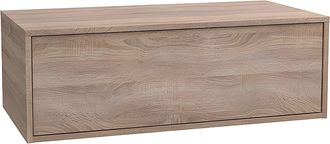 Vente-Unique Mueble de ba&ntilde;o flotante bajolavabo - Color natural claro - 94 cm - TEANA II