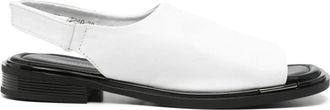 Sergio Moretti Firenze Gesp Sandalen - Dames - Sandalen - Wit - 38 EU - Leer - Schoenen