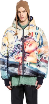 Undercover Printed Hooded Down Jacket