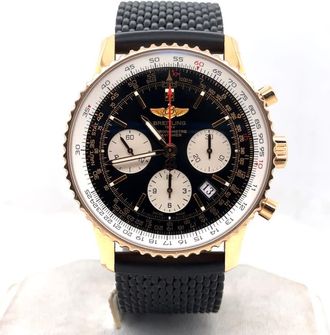 Breitling Pre-owned Breitling Navitimer Chronograph Automatic Chronometer Black Dial Mens Watch RB0121