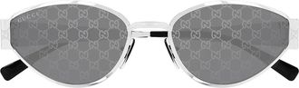 Gucci Sunglasses Gg1853 S 002 Silver/Smoke Gray Women