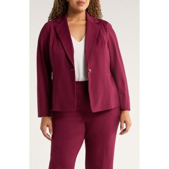 Kasper One-Button Seamed Waist Blazer in Shiraz at Nordstrom, Size 18W