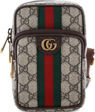 Gucci Ophidia Sling Bag GG Coated Canvas Mini crossbody bag - Bruin