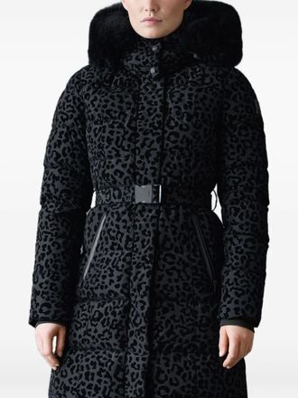 Mackage Calina- Flpz fur hooded belted down jacket - women - Recycled Polyester/Recycled Polyamide/Recycled Down/Recycled Feather - S - Black