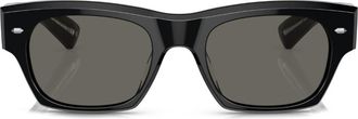 Oliver Peoples Kasdan rectangle-frame sunglasses - unisex - Acetate - 51 - Black