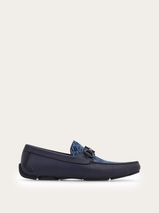 Ferragamo Men Driver with Gancini ornament Blue Size 10.5
