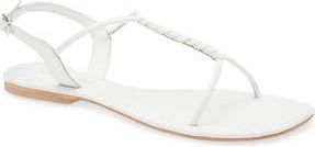 Jeffrey Campbell Roped In Flat Sandal in White at Nordstrom Rack, Size 9