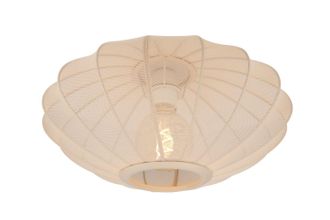 Lucide Plafoniera Ovale Tessuto Beige Corina E27 40w Lucide