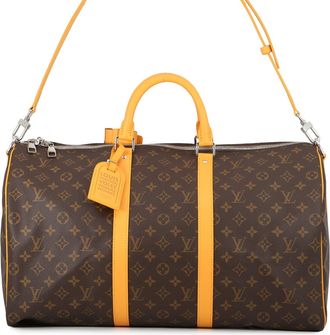 Louis Vuitton Monogram Brown Saffron Yellow Monogram Boston Bag (Pre-Owned)