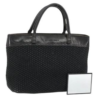 Bottega Veneta Pre-owned Vintage Canvas Hand Bag - Dames - Pre-owned - Zwart - Maat: ONE Size Leer