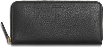 Shinola Continental Pebble Leather Zip Wallet in Black at Nordstrom