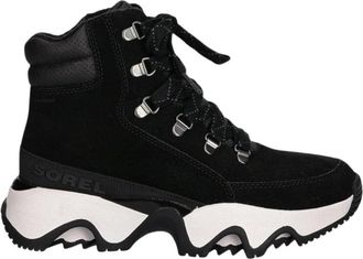 Sorel Enkellaarsjes - Dames - Veterlaarzen - Zwart - 37 EU - Leer - Schoenen