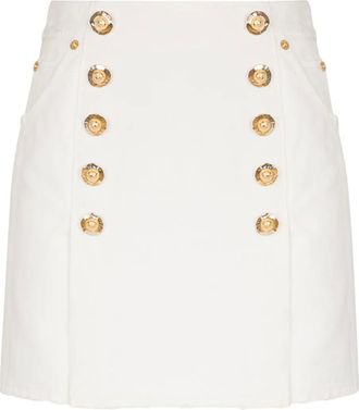 Balmain Gonna in tela - Bianco