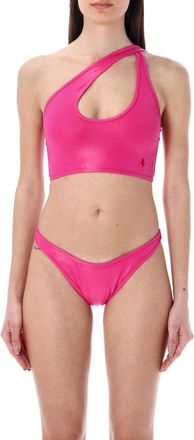 The Attico Fuchsia Cross-Over Bikini Set