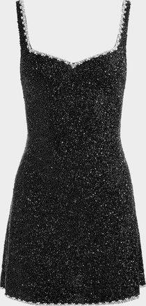 Alice & Olivia Eve Embellished Mini Dress
