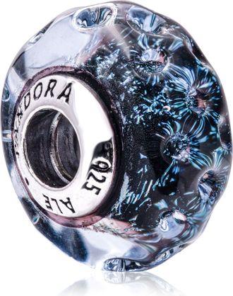 Pandora Wavy Dark Blue Murano Glass Ocean Charm