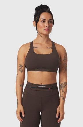 ASRV Lycra Hybrid Sports Bra in Dark Earth at Nordstrom, Size X-Small