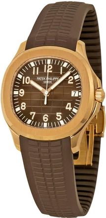 Patek Philippe Aquanaut Brown Dial 18k Rose Gold Brown Rubber Automatic Mens Watch 5167R-001