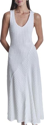 DKNY V Neck Reade Knit Midi Dress