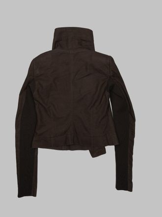 Rick Owens Lamb Leather Biker Jacket - Brown