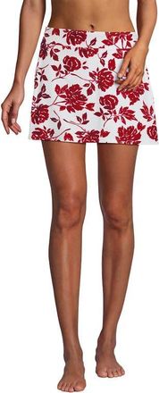 Lands End Swim Skirt Swim Bottoms in Red Graphic Floral at Nordstrom, Size 2