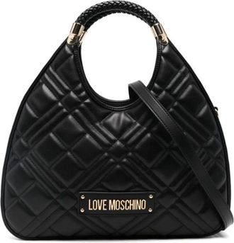 Love Moschino Stijlvolle Handtas - Dames - Handtassen - Zwart - ONE Size - Leer - Tassen