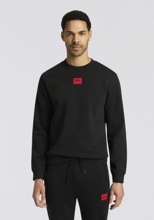 HUGO BOSS Sweatshirt HUGO Diragol, Herren, Gr. XL, schwarz001, Sweatware, Obermaterial: 100% Baumwolle, unifarben, regular fit normal, Rundhals, Rippb&uuml;ndchen, S