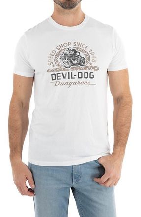 DEVIL-DOG Dungarees Speed Shop Graphic T-Shirt in White at Nordstrom, Size Xx-Large