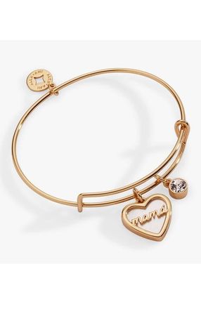 Alex and Ani Mam&aacute; Mother of Pearl Heart Bangle Bracelet Duo in Gold at Nordstrom