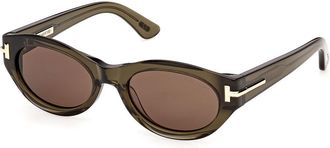 Tom Ford TI0033 96E Womens Sunglasses Green Size 53